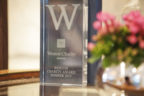 A photo of a Weston Charity Award